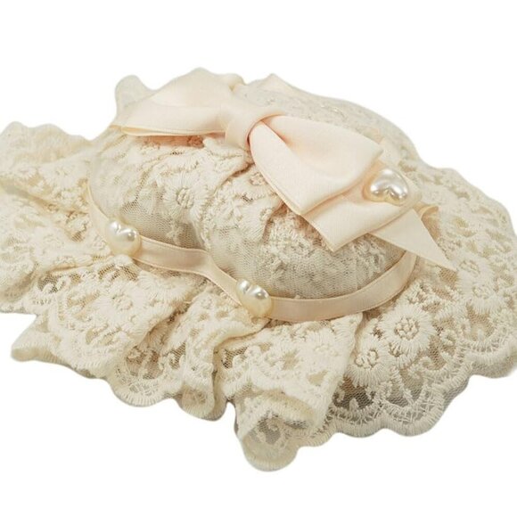 Lolita Hair Accessories Pink Hat Lace Headpiece Women Costume Maid White